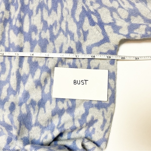 InCashmere Abstract 100% Cashmere Cardigan medium open front sweater leopard - Picture 9 of 10
